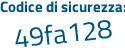 Il Codice di sicurezza è 19 continua con c2Zfd il tutto attaccato senza spazi