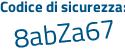 Il Codice di sicurezza è 7 segue f3Z83c il tutto attaccato senza spazi