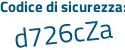 Il Codice di sicurezza è af2f98Z il tutto attaccato senza spazi