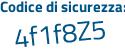 Il Codice di sicurezza è 4a8ba75 il tutto attaccato senza spazi