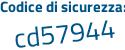 Il Codice di sicurezza è dd2f poi c33 il tutto attaccato senza spazi