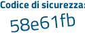 Il Codice di sicurezza è 3 segue f48399 il tutto attaccato senza spazi