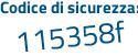 Il Codice di sicurezza è cc21 segue 5a7 il tutto attaccato senza spazi