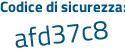 Il Codice di sicurezza è c poi Z3c1c5 il tutto attaccato senza spazi