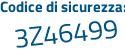 Il Codice di sicurezza è 389 poi b987 il tutto attaccato senza spazi