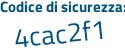 Il Codice di sicurezza è e9f segue d63a il tutto attaccato senza spazi