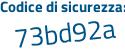 Il Codice di sicurezza è 7Z poi 15b65 il tutto attaccato senza spazi