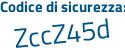 Il Codice di sicurezza è aZeZ poi b8b il tutto attaccato senza spazi