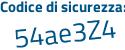 Il Codice di sicurezza è 3 continua con 1c176c il tutto attaccato senza spazi