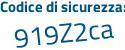 Il Codice di sicurezza è 45b6a poi 55 il tutto attaccato senza spazi