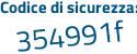 Il Codice di sicurezza è 6f65737 il tutto attaccato senza spazi