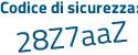 Il Codice di sicurezza è 7669e continua con 83 il tutto attaccato senza spazi