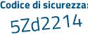 Il Codice di sicurezza è 81eee41 il tutto attaccato senza spazi