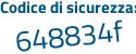 Il Codice di sicurezza è 5e2 continua con 33cc il tutto attaccato senza spazi