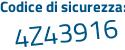 Il Codice di sicurezza è de22Z5e il tutto attaccato senza spazi