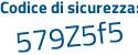 Il Codice di sicurezza è f2ca segue e6e il tutto attaccato senza spazi