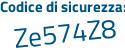 Il Codice di sicurezza è 8 segue c1c9ff il tutto attaccato senza spazi