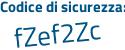 Il Codice di sicurezza è Z7baa97 il tutto attaccato senza spazi