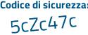 Il Codice di sicurezza è d2751 poi c6 il tutto attaccato senza spazi