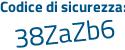 Il Codice di sicurezza è Z422b segue b9 il tutto attaccato senza spazi