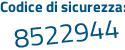 Il Codice di sicurezza è f7b2873 il tutto attaccato senza spazi