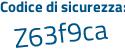 Il Codice di sicurezza è 8bae poi 261 il tutto attaccato senza spazi