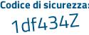 Il Codice di sicurezza è 66abZ29 il tutto attaccato senza spazi