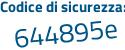 Il Codice di sicurezza è 56 continua con 78588 il tutto attaccato senza spazi