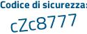 Il Codice di sicurezza è c3 segue 6eade il tutto attaccato senza spazi