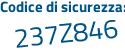 Il Codice di sicurezza è 184f476 il tutto attaccato senza spazi