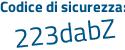 Il Codice di sicurezza è 87 continua con 6614a il tutto attaccato senza spazi