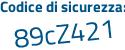 Il Codice di sicurezza è 482 continua con b8eb il tutto attaccato senza spazi