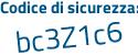 Il Codice di sicurezza è 8Zd7 poi dfe il tutto attaccato senza spazi