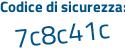 Il Codice di sicurezza è d968cbe il tutto attaccato senza spazi