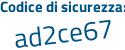 Il Codice di sicurezza è 4317 continua con 53a il tutto attaccato senza spazi