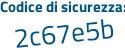 Il Codice di sicurezza è 2d54691 il tutto attaccato senza spazi