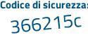 Il Codice di sicurezza è 2fbZ2 poi fZ il tutto attaccato senza spazi