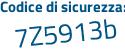 Il Codice di sicurezza è 7 poi 21Zb92 il tutto attaccato senza spazi