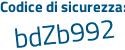 Il Codice di sicurezza è a segue 863Z8b il tutto attaccato senza spazi