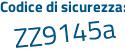 Il Codice di sicurezza è 6 continua con f22425 il tutto attaccato senza spazi