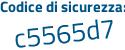 Il Codice di sicurezza è 17215 segue 17 il tutto attaccato senza spazi