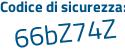 Il Codice di sicurezza è 248aZcd il tutto attaccato senza spazi