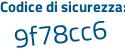 Il Codice di sicurezza è bb57ada il tutto attaccato senza spazi