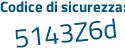 Il Codice di sicurezza è d9bZZ5Z il tutto attaccato senza spazi