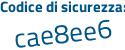 Il Codice di sicurezza è b poi 16d795 il tutto attaccato senza spazi