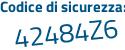 Il Codice di sicurezza è bf299bb il tutto attaccato senza spazi