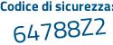 Il Codice di sicurezza è bd46f continua con 1a il tutto attaccato senza spazi