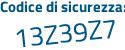 Il Codice di sicurezza è 29d segue e42c il tutto attaccato senza spazi