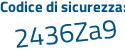 Il Codice di sicurezza è ae41e continua con 99 il tutto attaccato senza spazi