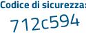 Il Codice di sicurezza è d6179 poi 2b il tutto attaccato senza spazi